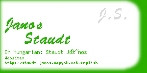 janos staudt business card
